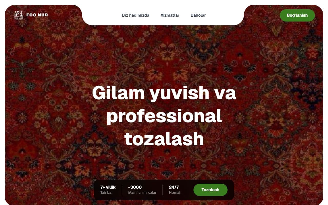 Eco Nur — Xizmat ko‘rsatish sayti
